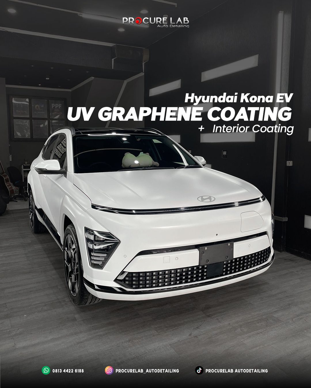UV Graphene Coating pada Hyundai Kona EV matte