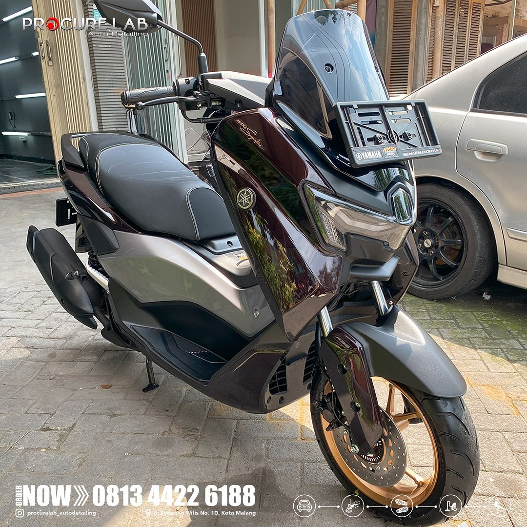 PPF Glossy pada Yamaha NMax, tampilan satin berubah menjadi glossy